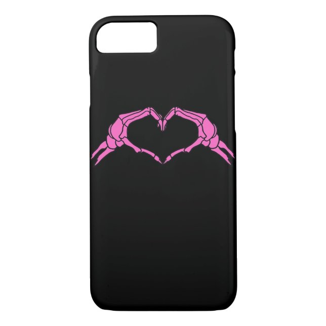 Skeleton Hands Heart Sign Retro Halloween Case-Mate iPhone Case (Back)