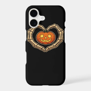 Skeleton Hands Heart With Pumpkin Cute Spooky Hall