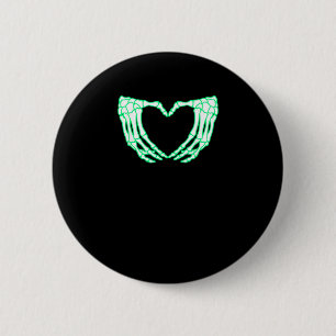 Skeleton Hands, Heart, Xray Halloween Costume 2 Inch Round Button