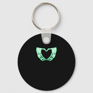 Skeleton Hands, Heart, Xray Halloween Costume Keychain