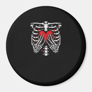 Skeleton Hands Holding Heart Halloween Costume Fun Magnet
