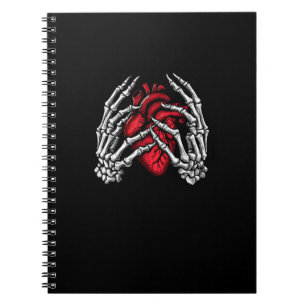 Skeleton Hands Holding Heart Halloween Costume  Notebook