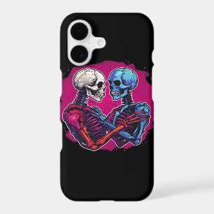 Skeleton Hands Holding Heart Retro Tattoo Style