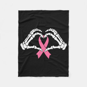 Skeleton Hands Holding Ribbon Halloween Costume Ha Fleece Blanket