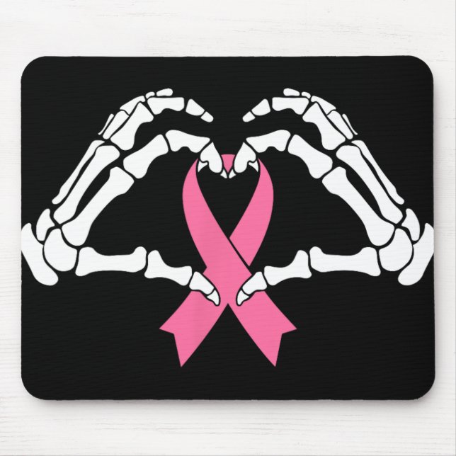 Skeleton Hands Holding Ribbon Halloween Costume Ha Mouse Pad (Front)