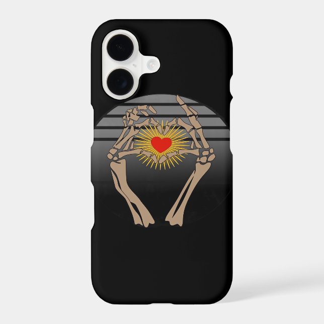 Skeleton Hands Making A Heart Classic (Back)