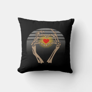 Skeleton Hands Making A Heart Classic Throw Pillow