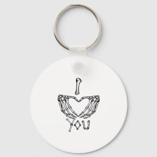 Skeleton Hands Making A Heart  Keychain