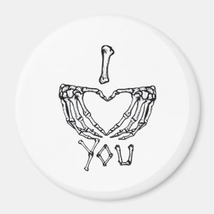 Skeleton Hands Making A Heart Subtle Expression Magnet