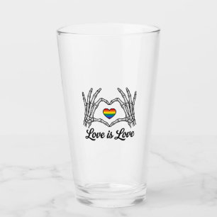 Skeleton Hands Rainbow Heart Love Is Love Shirt_1 Glass