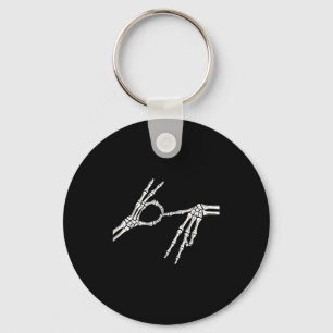 Skeleton Hands Six Seven 6 7 Halloween Costume Men Keychain