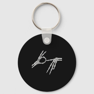 Skeleton Hands Six Seven 6 7 Halloween Costume Men Keychain