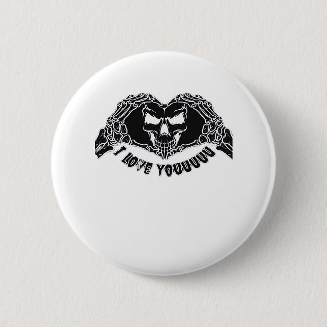 Skeleton Hands Skull, Halloween Design For Backgro 2 Inch Round Button (Front)