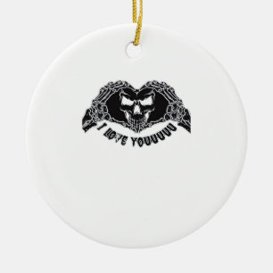 Skeleton Hands Skull, Halloween Design For Backgro Ceramic Ornament