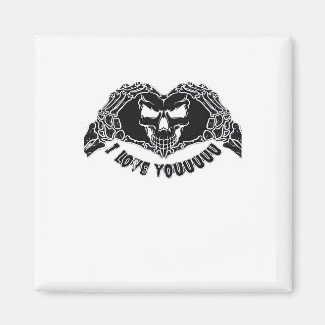 Skeleton Hands Skull, Halloween Design For Backgro Magnet (Front)