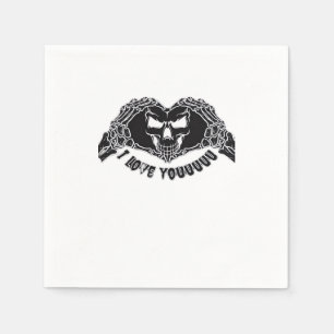 Skeleton Hands Skull, Halloween Design For Backgro Napkin