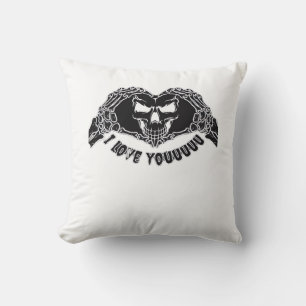 Skeleton Hands Skull, Halloween Design For Backgro Throw Pillow