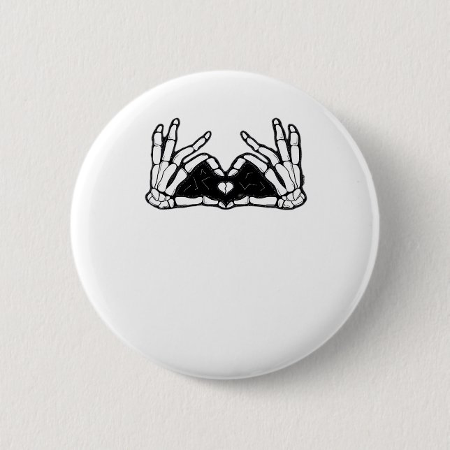 Skeleton Hands The Of A Heart  2 Inch Round Button (Front)