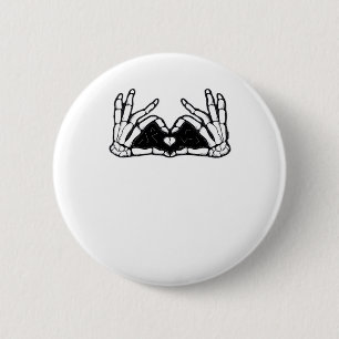 Skeleton Hands The Of A Heart Abstract Form 2 Inch Round Button