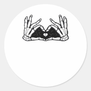 Skeleton Hands The Of A Heart  Classic Round Sticker