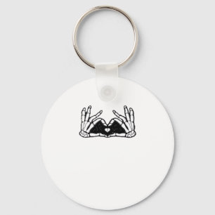 Skeleton Hands The Of A Heart Keychain