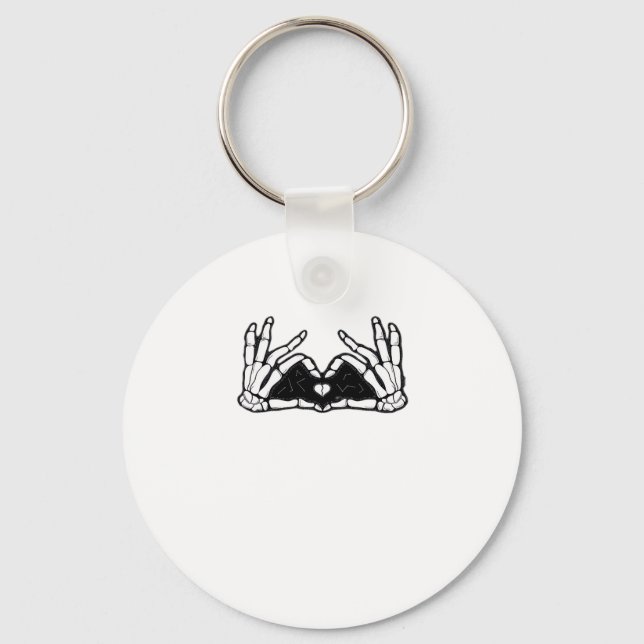 Skeleton Hands The Of A Heart  Keychain (Front)