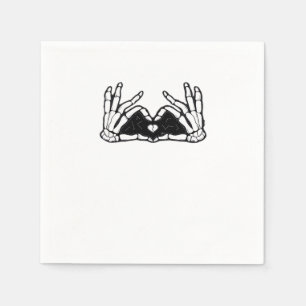 Skeleton Hands The Of A Heart  Napkin