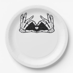 Skeleton Hands The Of A Heart  Paper Plate