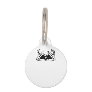 Skeleton Hands The Of A Heart Pet Tag