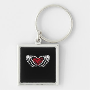 Skeleton Hands With Heart Classic Keychain