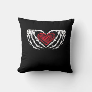 Skeleton Hands With Heart Classic Throw Pillow