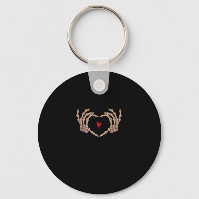 Skeleton Hands Women Skeleton Hands Halloween Keychain (Front)