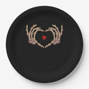 Skeleton Hands Women Skeleton Hands Halloween Paper Plate