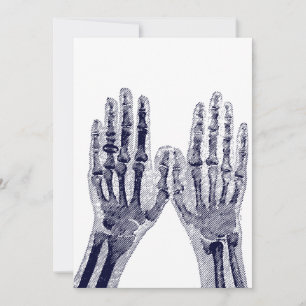 Skeleton Hands Xray Picture drawing Human Anatomy Invitation