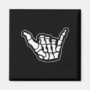 Skeleton Hang Loose Pocket Magnet