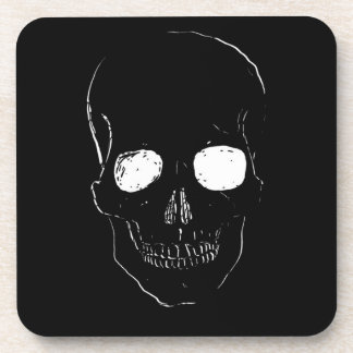 Skeleton Head with Glowing Eyes on a  Coaster