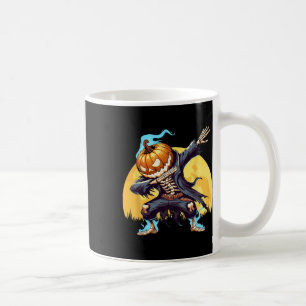 Skeleton Headless Pumpkin Dab Dance Boys Halloween Coffee Mug