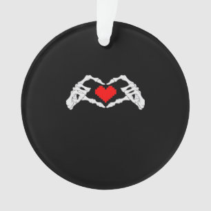 Skeleton Heart And Hands Meme Modern Aesthetic Ornament