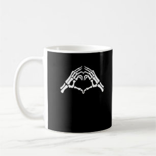 Skeleton Heart And Hands Sign Coffee Mug