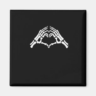 Skeleton Heart And Hands Sign Magnet