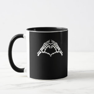 Skeleton Heart And Hands Sign Mug