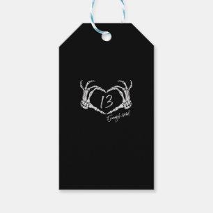 Skeleton Heart Hand Minimal Classic Design Gift Tags