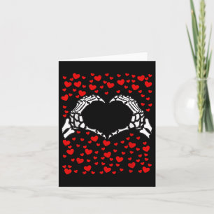 Skeleton Heart Hands Bones Valentines Day For Mens Card