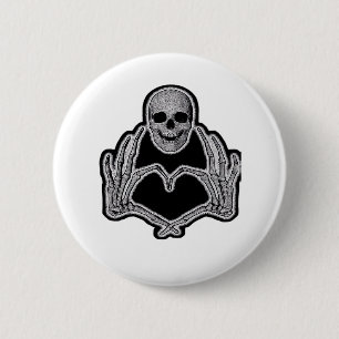 Skeleton Heart Hands  Classic 2 Inch Round Button