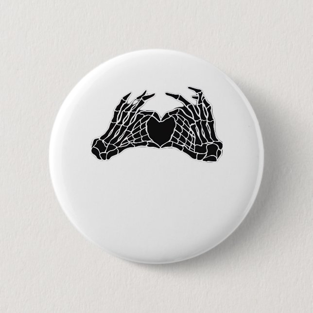 Skeleton Heart Hands - Classic 2 Inch Round Button (Front)