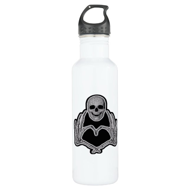 Skeleton Heart Hands  Classic 710 Ml Water Bottle (Front)