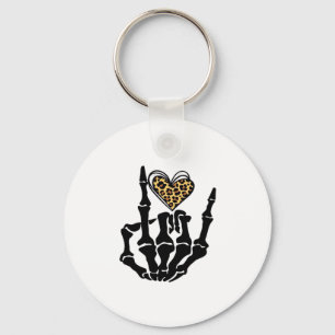 Skeleton Heart Hands Classic Keychain