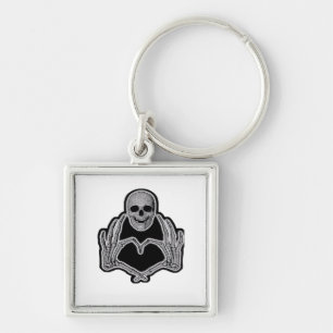 Skeleton Heart Hands Classic Keychain