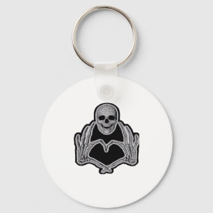 Skeleton Heart Hands Classic Keychain