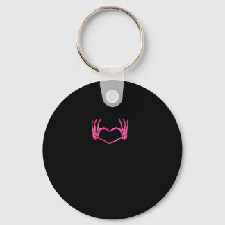 Skeleton Heart Hands Classic Keychain
